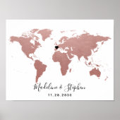 Travel Theme Guest Sign in Weddenschap Mitzvah Poster (Voorkant)