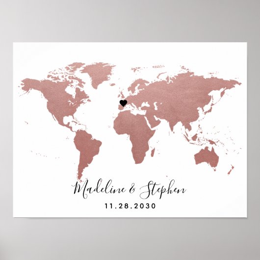 Travel Theme Guest Sign in Weddenschap Mitzvah Poster (Voorkant)