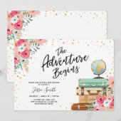 Travel themed Baby shower nodigt uit Adventure Beg Kaart (Voorkant / Achterkant)