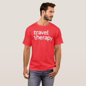 Travel Therapy T-Shirt | Travel Shirt Red  (Voorkant volledig)