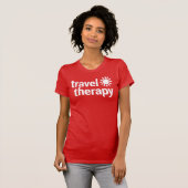 Travel Therapy T-Shirt | Travel Shirt Red (Voorkant volledig)