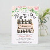 Travel Thleal Floral Bridal Shower Kaart (Staand voorkant)