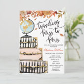 Travel Thleed Bridal Shower-uitnodiging Kaart (Staand voorkant)