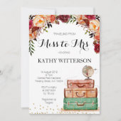 Travel Thleed Bridal Shower-uitnodiging Kaart (Voorkant)