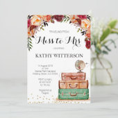 Travel Thleed Bridal Shower-uitnodiging Kaart (Staand voorkant)