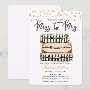 Travel Thleed Bridal Shower-uitnodiging Kaart