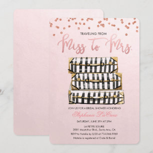 Travel Thleed Bridal Shower-uitnodiging Kaart