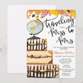 Travel Thleed Bridal Shower-uitnodiging Kaart (Voorkant / Achterkant)