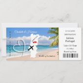 Travel Ticket Boarding Pass Portugal Weddenschap Kaart (Voorkant)