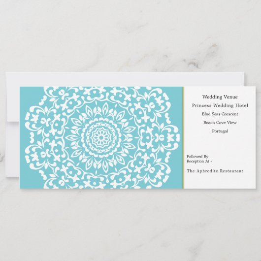 Travel Ticket Boarding Pass Portugal Wedding Kaart (Achterkant)