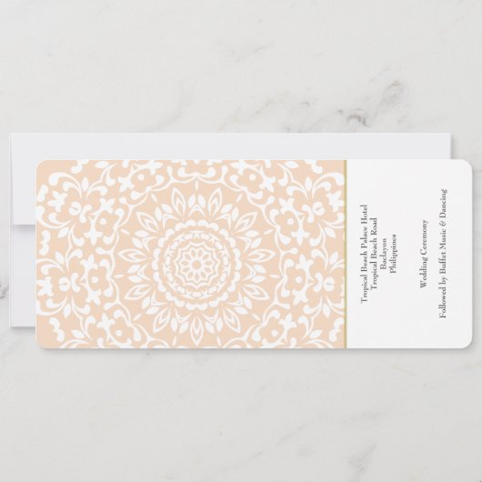 Travel Ticket Destination Wedding Filippijnen Kaart (Achterkant)