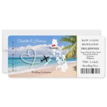 Travel Ticket Destination Wedding Filippijnen