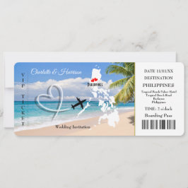 Travel Ticket Destination Wedding Filippijnen Kaart