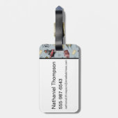 Travel To HOGWARTS™ Pattern Bagagelabel (Achterkant verticaal)