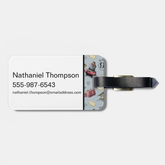 Travel To HOGWARTS™ Pattern Bagagelabel (Achterkant horizontaal)