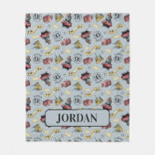 Travel To HOGWARTS™ Pattern Fleece Deken (Voorkant)