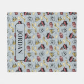 Travel To HOGWARTS™ Pattern Fleece Deken (Voorkant (Horizontaal))