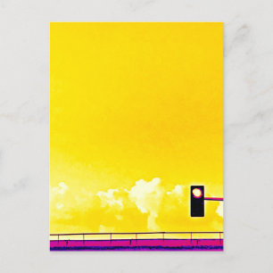 Travel Traffic Light Adventure Photo Art Kleurrijk Briefkaart