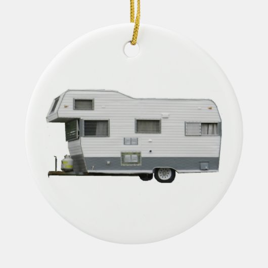 Travel Trailer  60's Keramisch Ornament (Voorkant)