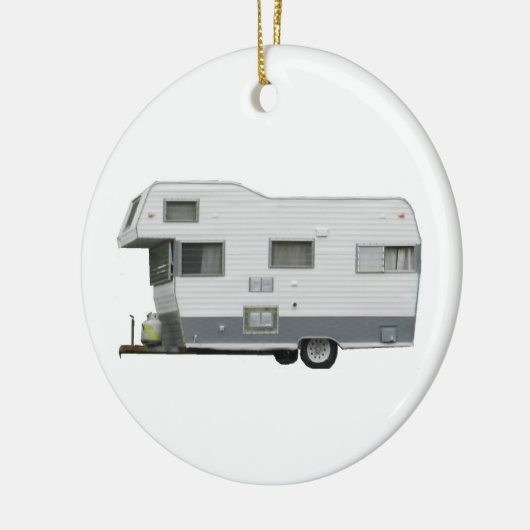 Travel Trailer  60's Keramisch Ornament (Links)