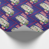 Travel Trailer Camper met lichte kerstcadeaus Cadeaupapier (Hoek)