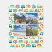 Travel Trailer Pattern 4 Fotosjabloon Fleece Deken (Voorkant)
