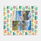 Travel Trailer Pattern 4 Fotosjabloon Fleece Deken (Voorkant (Horizontaal))