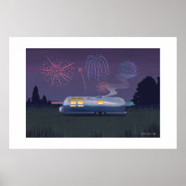 Travel Trailer Silver RV & Night Extra grote print