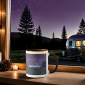 Travel Trailer Silver RV & Night Sky Coffee Mok