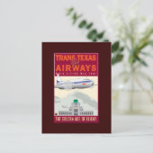 TRAVEL-Trans Texas Airways- Briefkaart (Staand voorkant)