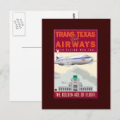 TRAVEL-Trans Texas Airways- Briefkaart (Voorkant / Achterkant)