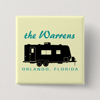 Travel Travel RV Silhouette Graphic Vierkante Button 5,1 Cm