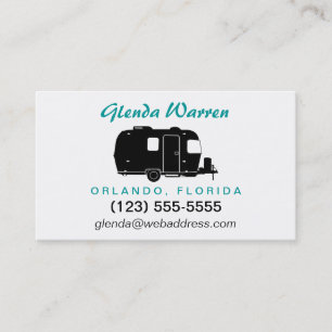 Travel Travel RV Silhouette Personal Calling Card Contactkaartje