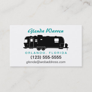 Travel Travel RV Silhouette Personal Calling Card Contactkaartje