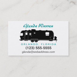 Travel Travel RV Silhouette Personal Calling Card Contactkaartje