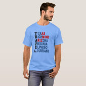 TRAVEL USA Blauwe T-shirt (Voorkant volledig)