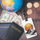 Travel Vacation Adventure Mountain Cloud Landscape Bagagelabel