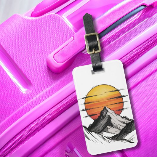 Travel Vacation Adventure Mountain Cloud Landscape Bagagelabel