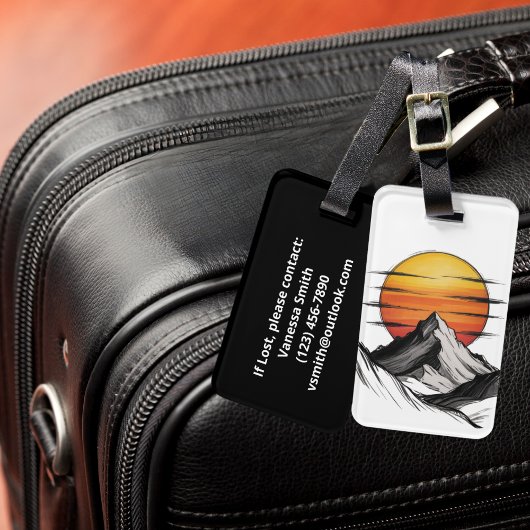 Travel Vacation Adventure Mountain Cloud Landscape Bagagelabel