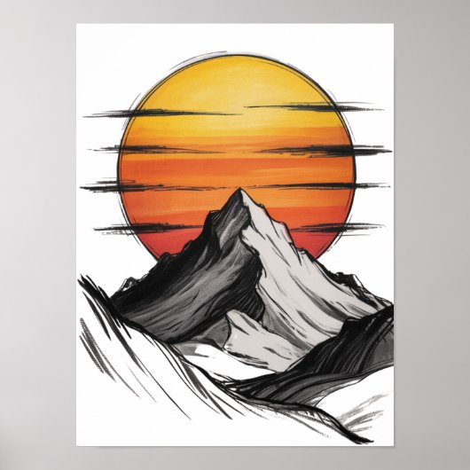 Travel Vacation Adventure Mountain Cloud Landscape Poster (Voorkant)