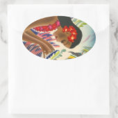 Travel van de  Tropische Hawaiiaanse eilanden Ovale Sticker (Tas)