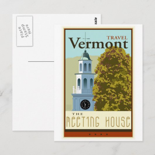 Travel Vermont Briefkaart (Voorkant / Achterkant)