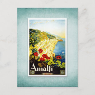 Travel Vintage Poster Amalfi Italië Briefkaart
