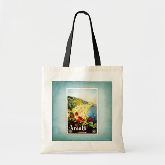 Travel Vintage Poster Amalfi Italië Tote Bag (Voorkant)