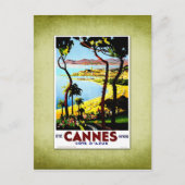 Travel Vintage Poster Cannes Frankrijk Briefkaart (Voorkant)
