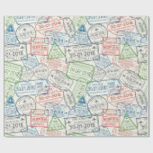 Travel Visa Stamp Cadeaupapier (Vlak)