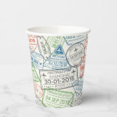 Travel Visa Stamp Papieren Bekers (Links)
