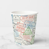 Travel Visa Stamp Papieren Bekers (Voorkant)