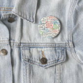 Travel Visa Stamp Ronde Button 5,7 Cm (In situ)