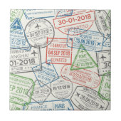 Travel Visa Stamp Tegeltje (Voorkant)